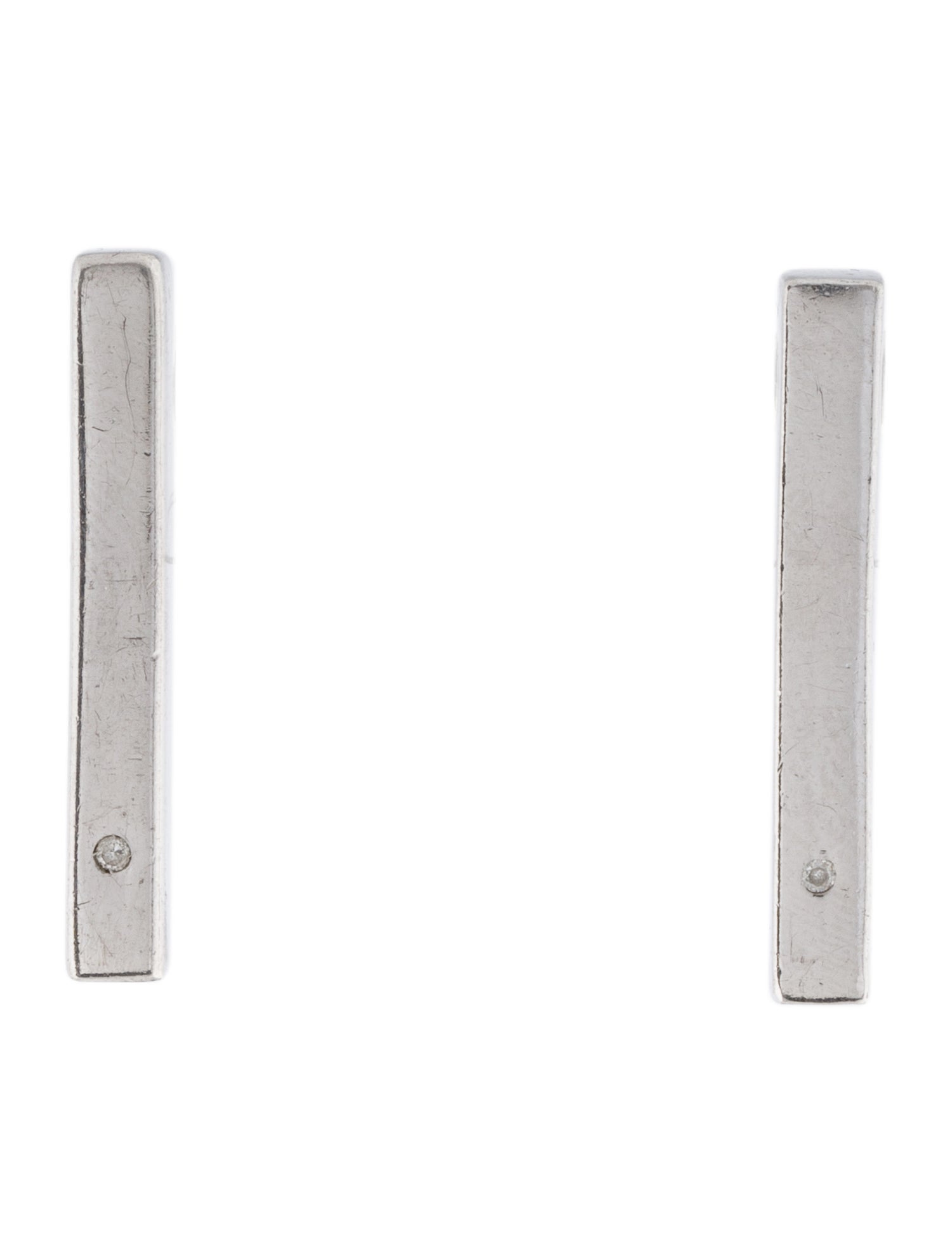 Pianegonda Diamond Drop Bar Earrings