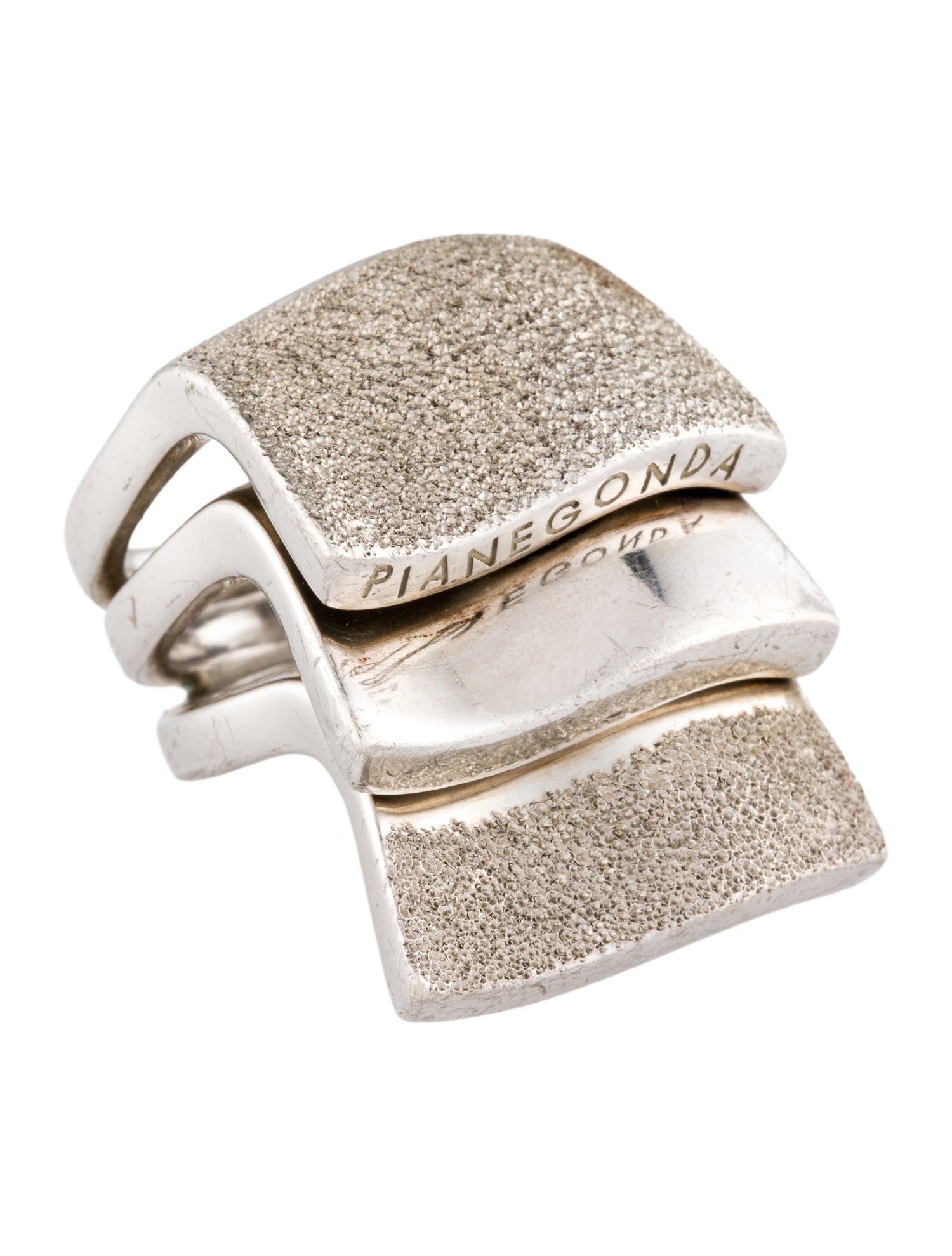 Pianegonda Wavy Stacked Cocktail Ring