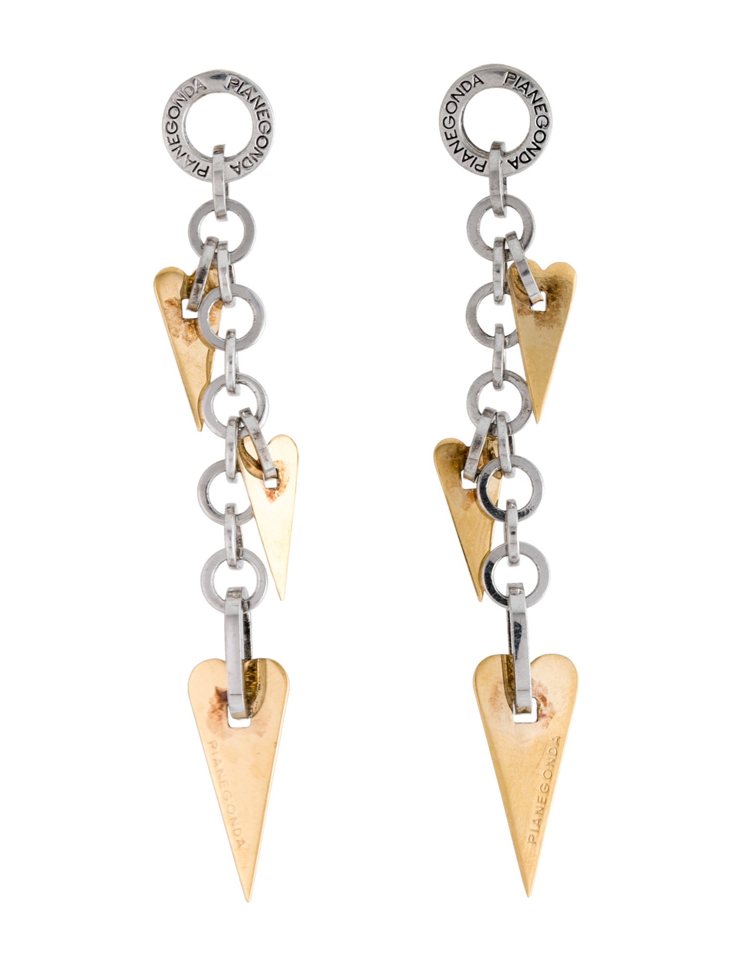 Pianegonda Two-Tone Lovesick Drop Earrings