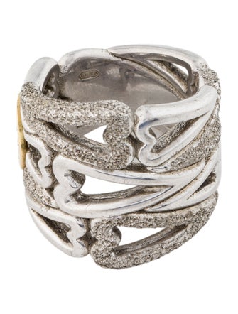 Pianegonda Two-Tone Heart Chunky Band