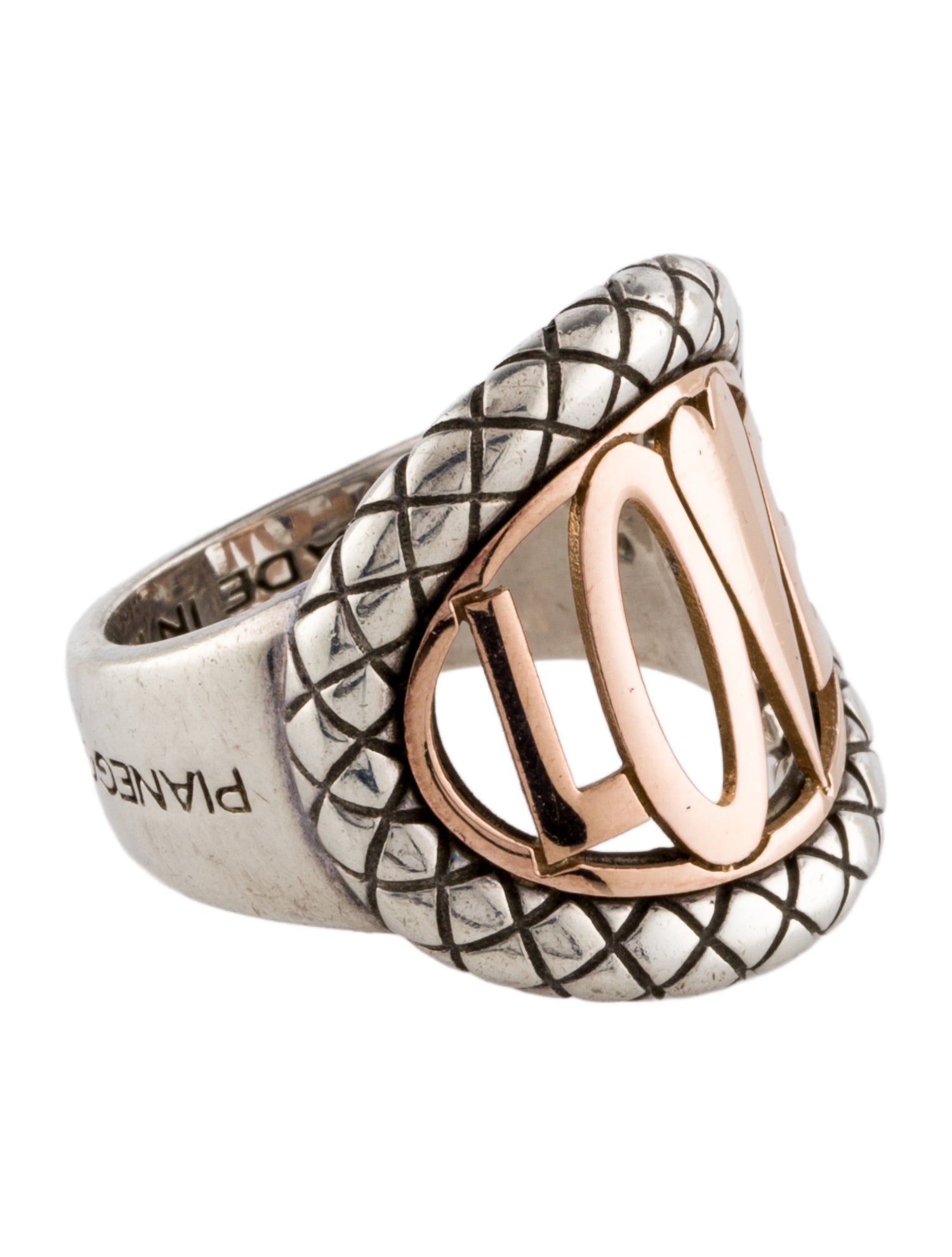 Pianegonda Two-Tone 'Love' Ring