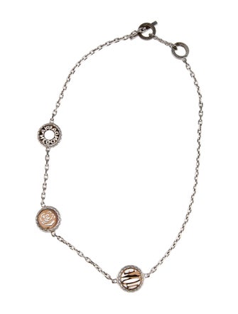Pianegonda Two-Tone "Rose' & 'Love' Station Necklace