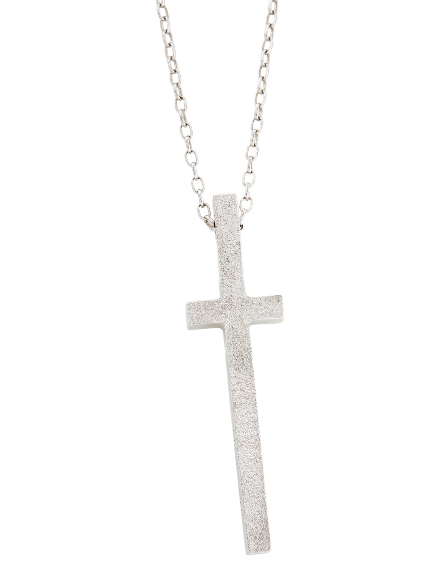 Pianegonda Textured Cross Pendant Necklace