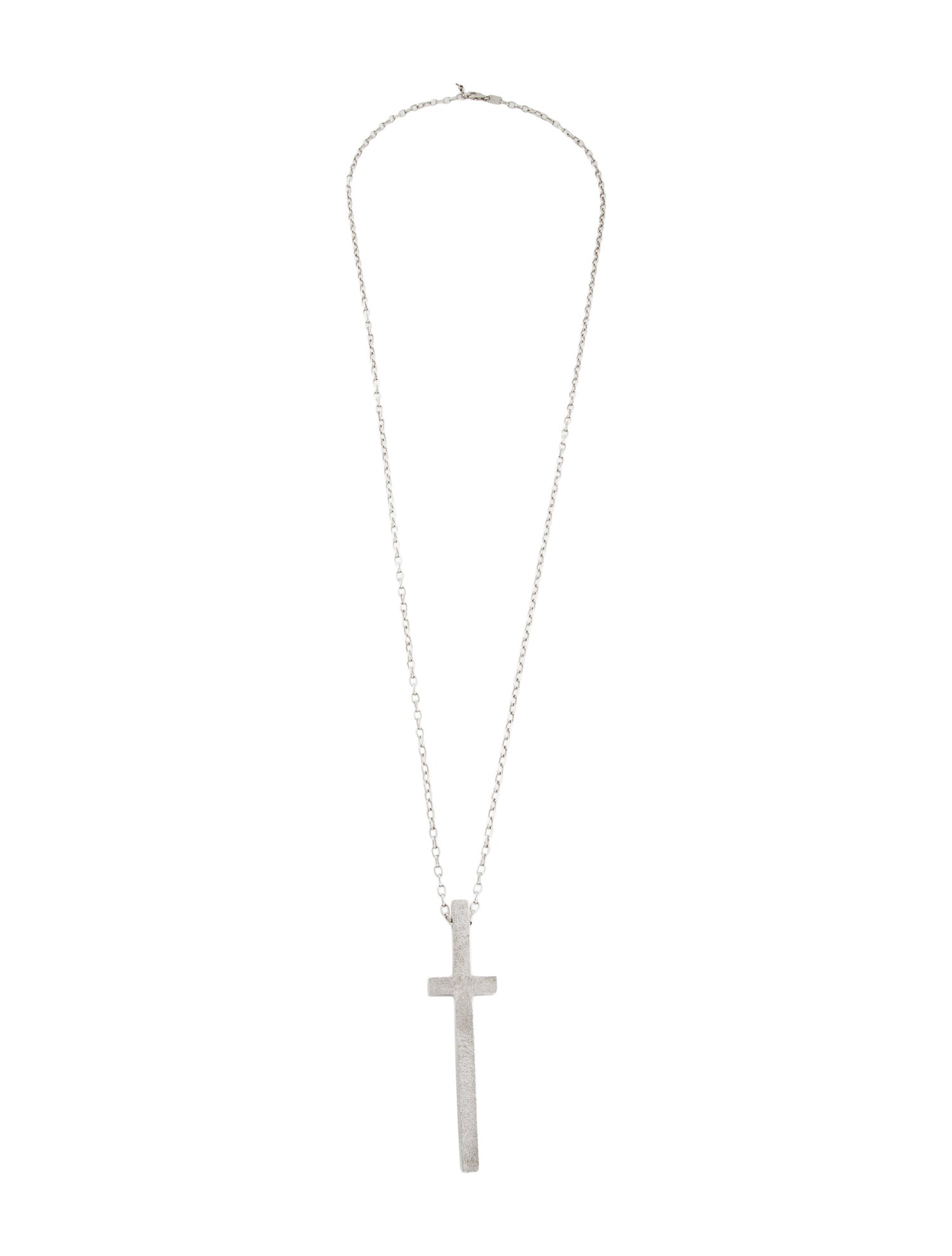 Pianegonda Textured Cross Pendant Necklace