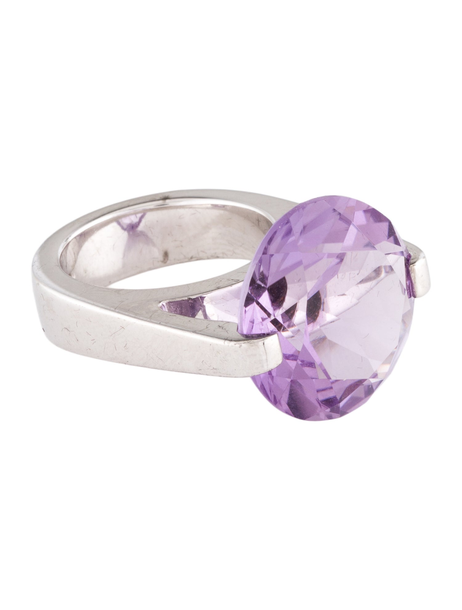 Pianegonda 15.38ctw Amethyst Comic Drop Cocktail Ring