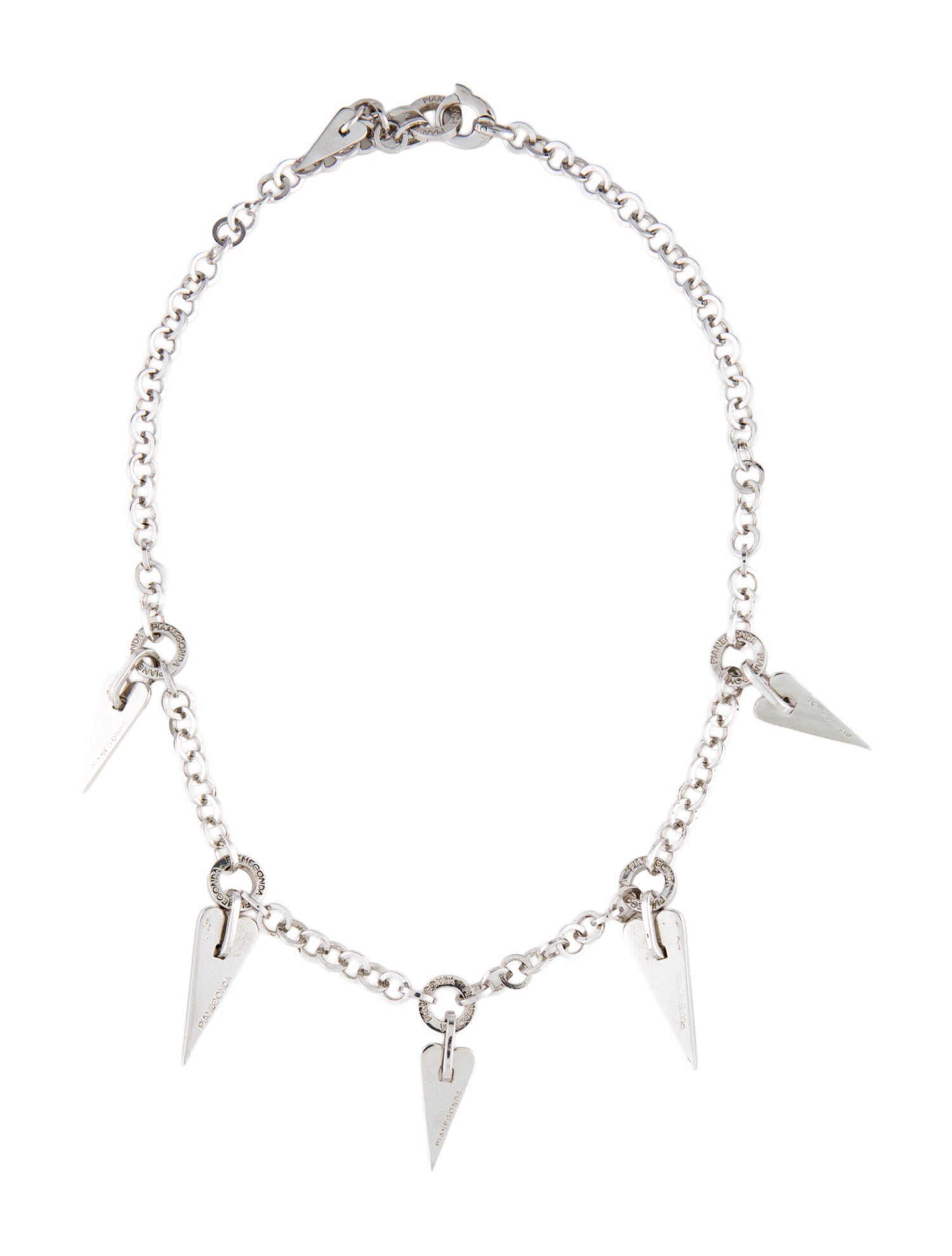 Pianegonda Circle & Hearts Station Necklace