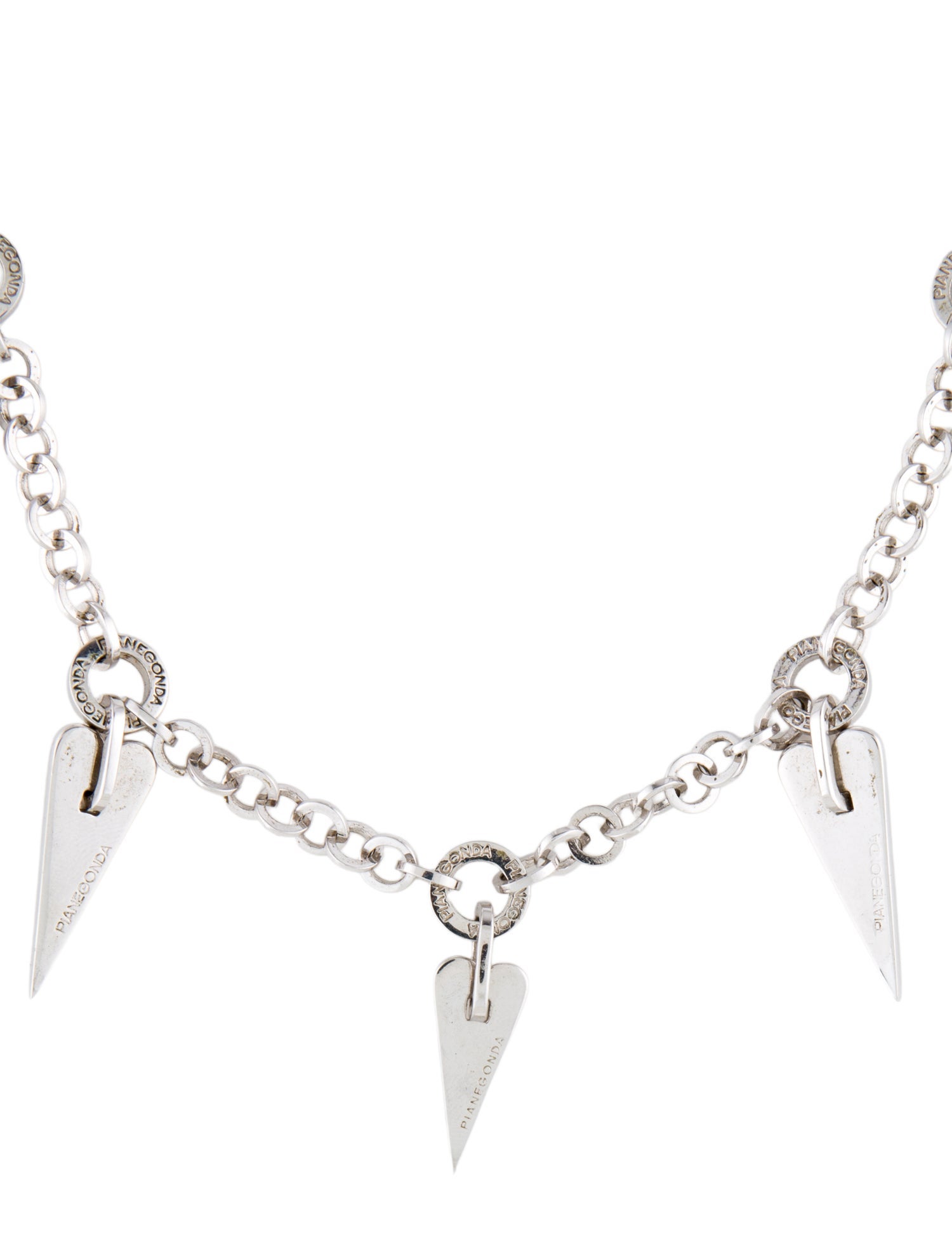 Pianegonda Circle & Hearts Station Necklace