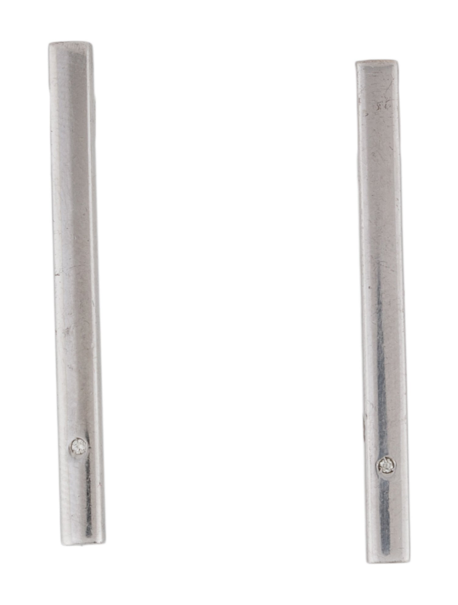 Pianegonda Diamond Drop Bar Earrings