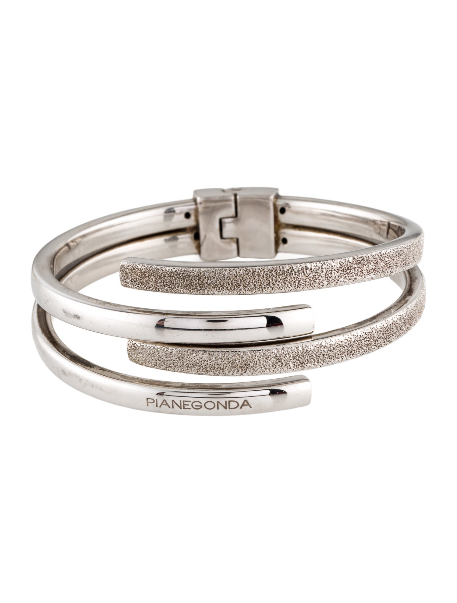 Pianegonda Textured Hinged Bypass Bracelet