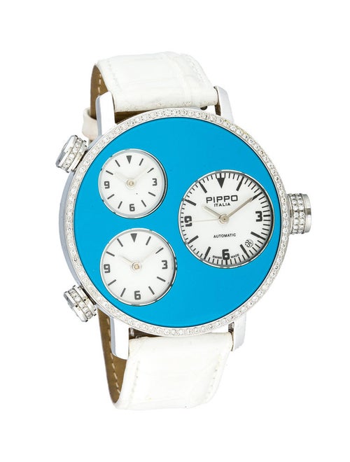 Pippo Italia Lifetime Three Timezone Diamond Watch