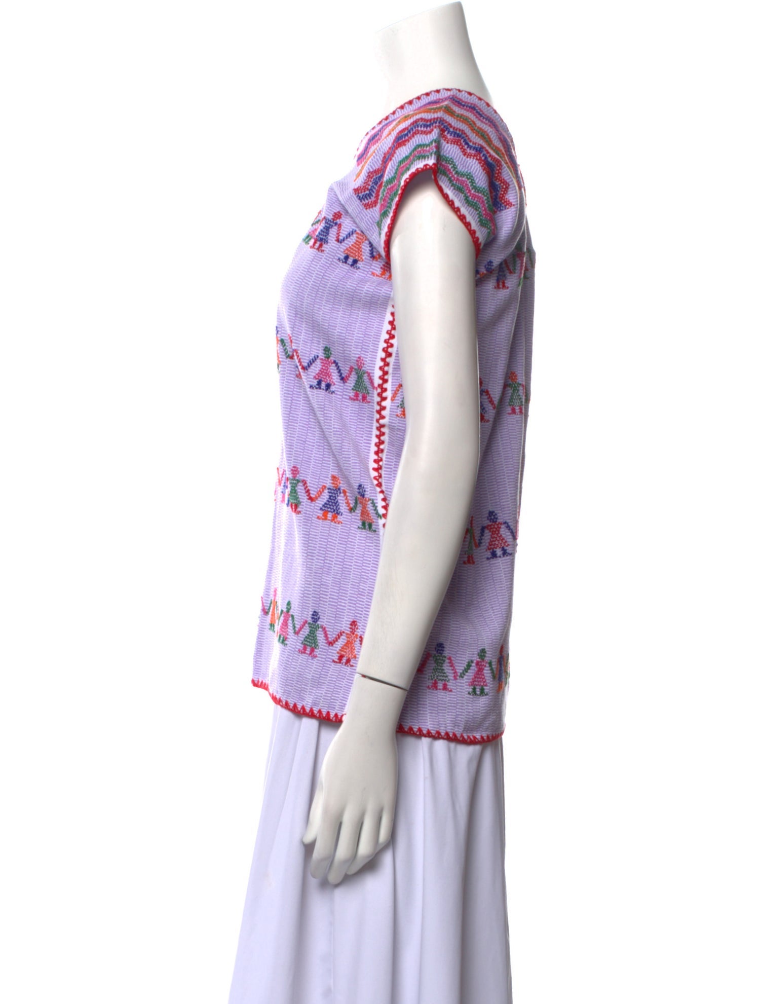 Pippa Holt Striped V-Neck Blouse w/ Tags