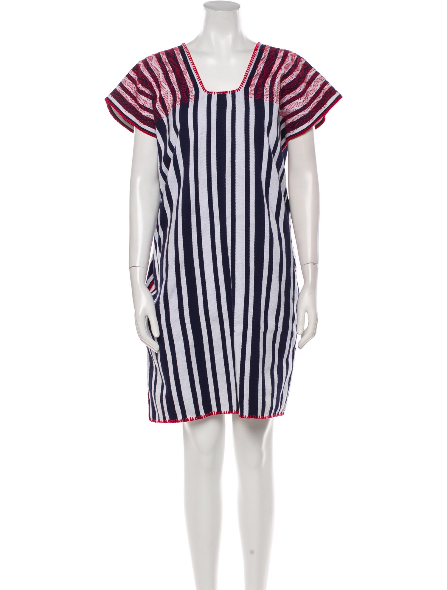 Pippa Holt Striped Whipstitch Trim Nightgown