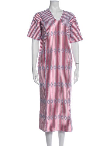 Pre-owned Pippa Holt Striped Poncho In Pink