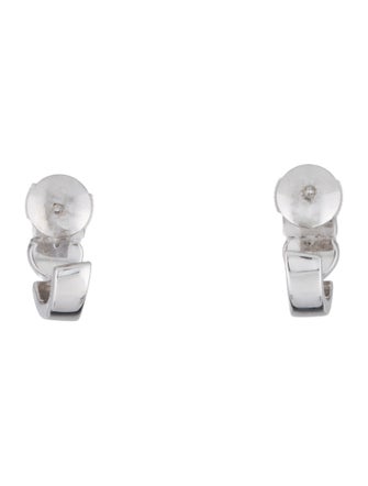 Piaget 18K Diamond Heart Huggie Earrings