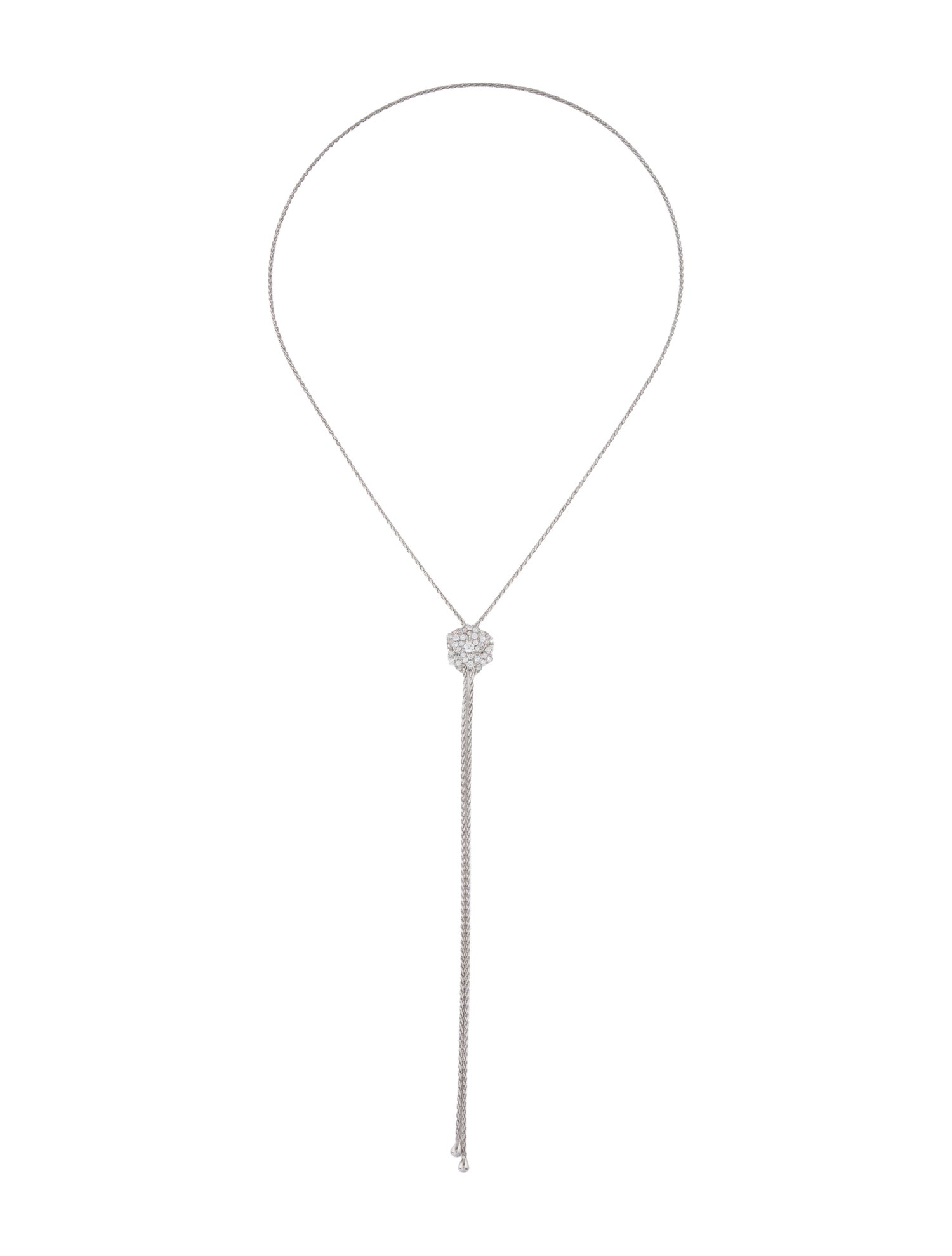 Piaget 18K Diamond Flower Lariat Necklace
