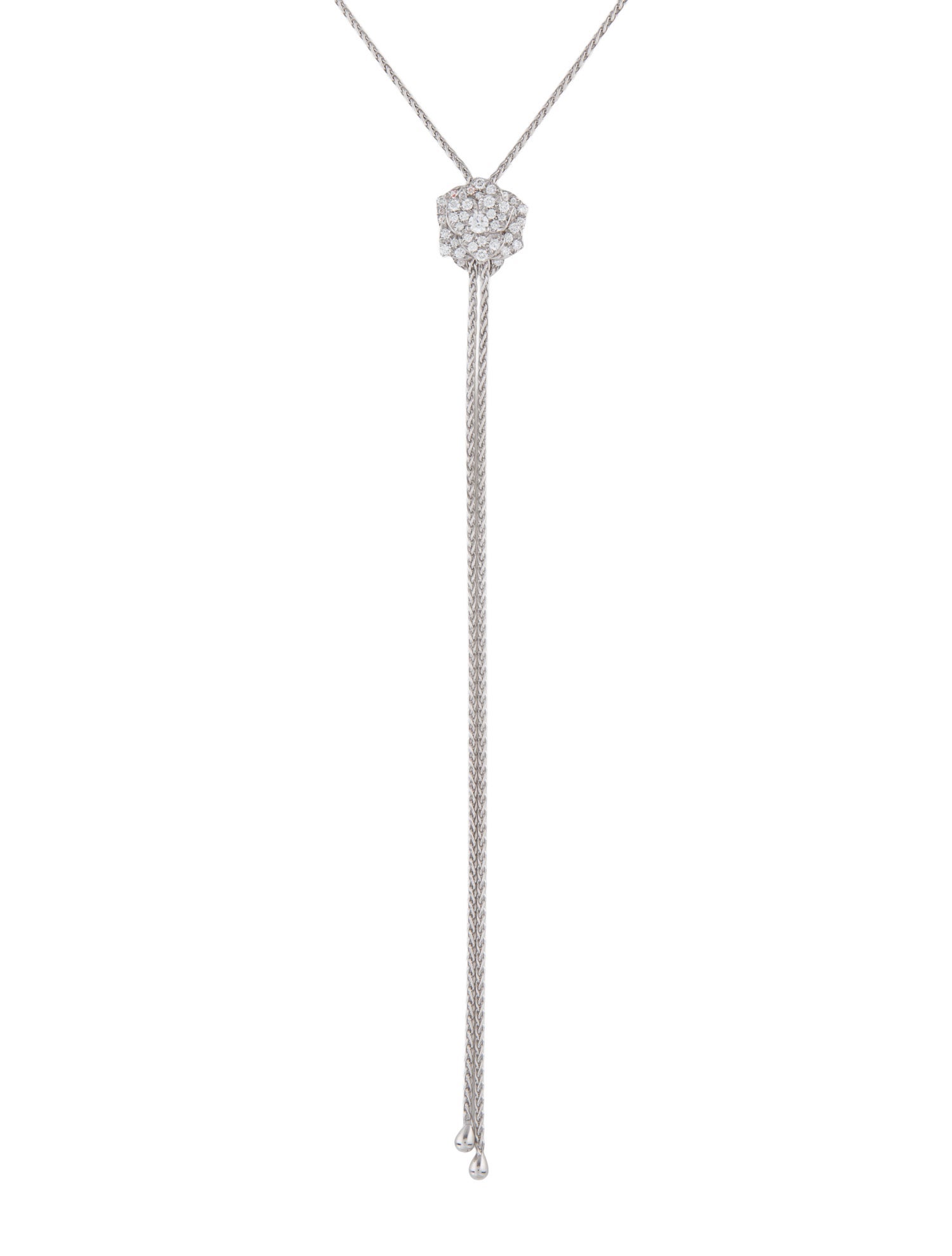 Piaget 18K Diamond Flower Lariat Necklace