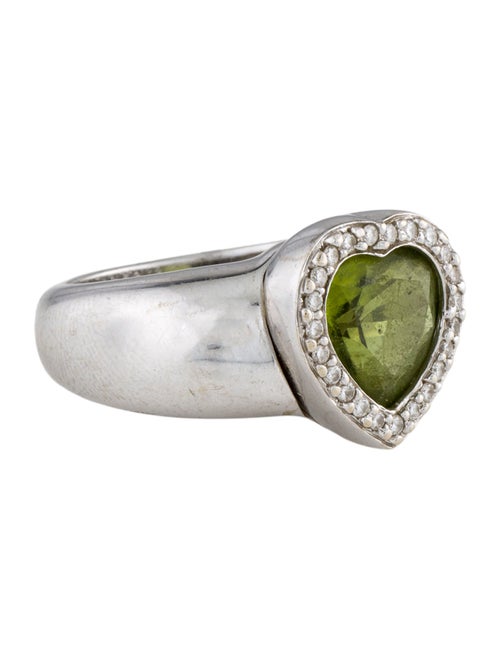 Piaget 18K Peridot & Diamond Heart Cocktail Ring