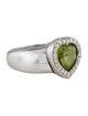 Piaget 18K Peridot & Diamond Heart Cocktail Ring