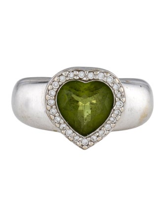 Piaget 18K Peridot & Diamond Heart Cocktail Ring