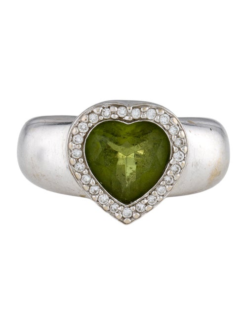 Piaget 18K Peridot & Diamond Heart Cocktail Ring