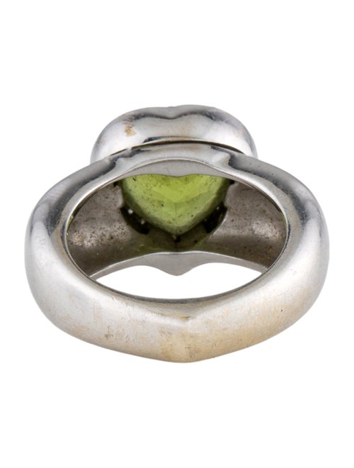 Piaget 18K Peridot & Diamond Heart Cocktail Ring