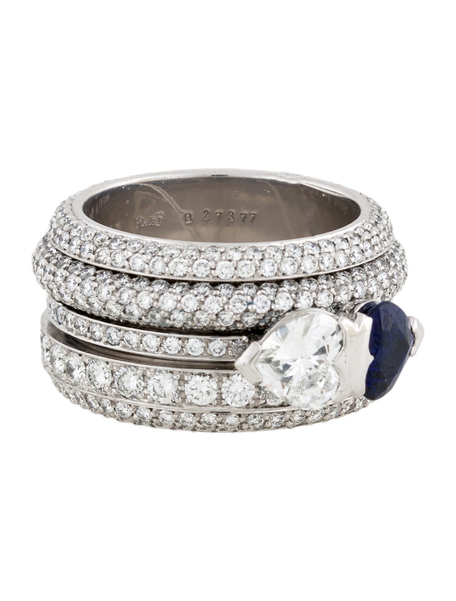 Piaget 18K Sapphire & Diamond Band Ring