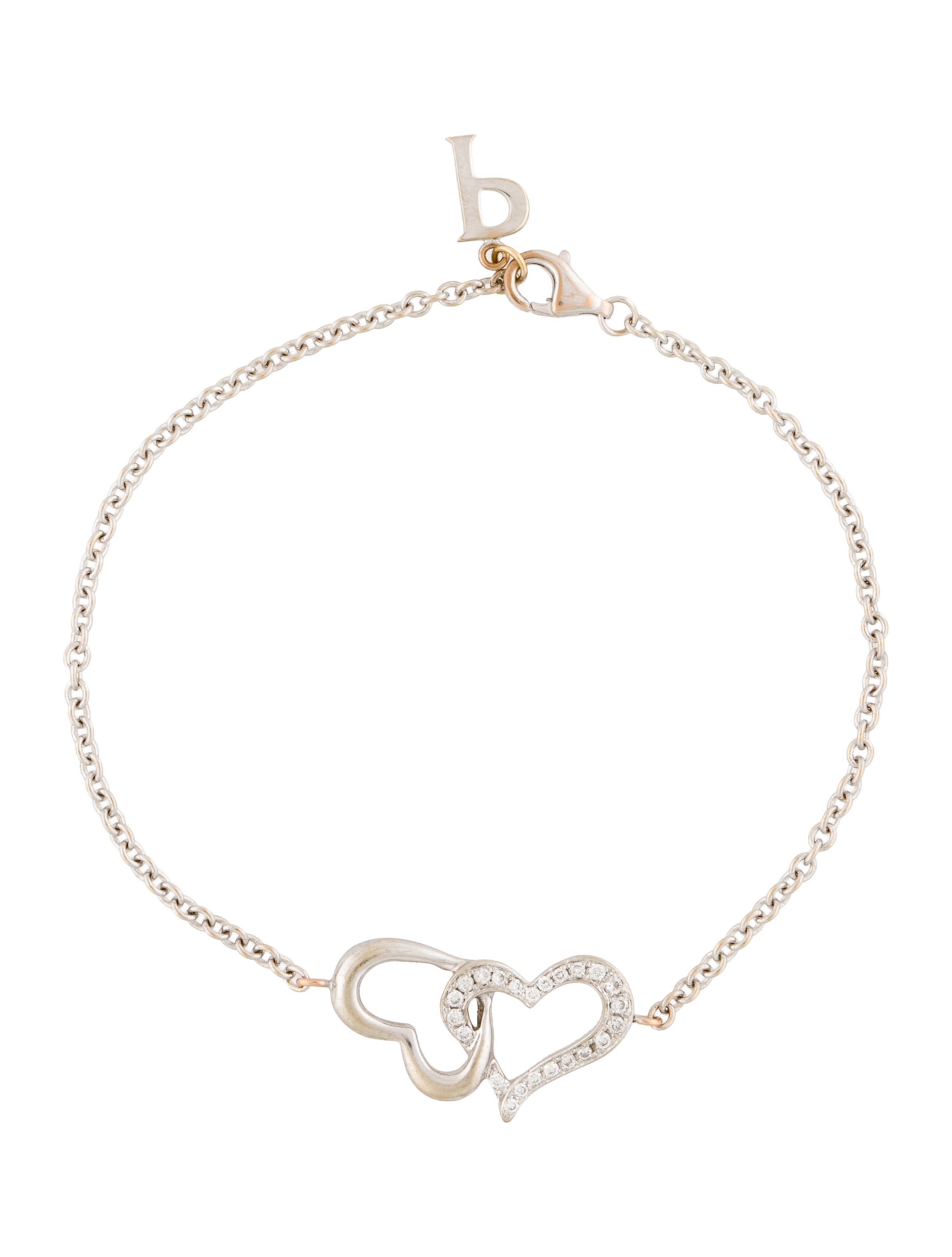 Piaget 18K Diamond Heart Station Bracelet