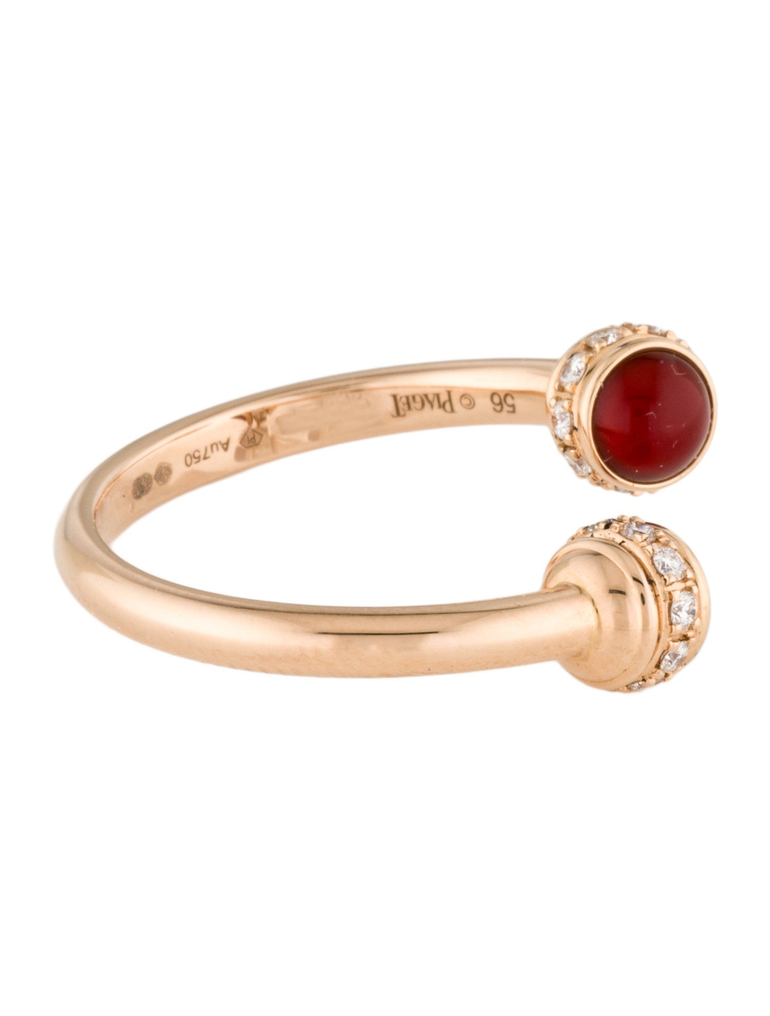 Piaget 18K Carnelian & Diamond Possession Open Ring
