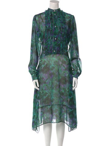 Plan C Dresses Floral Print Midi Length Dress IT 38, US 2 | XS