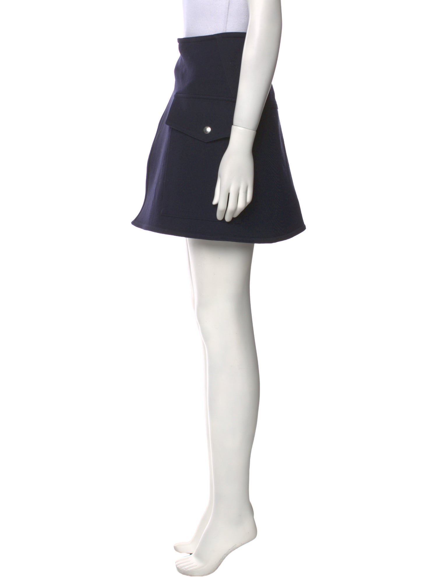 PLAN C Pleated Accents Mini Skirt