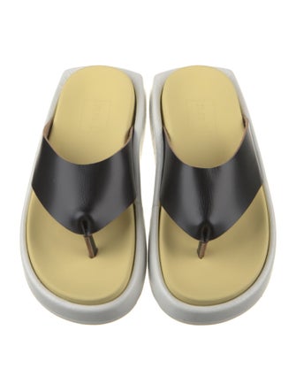 PLAN C Leather Slides