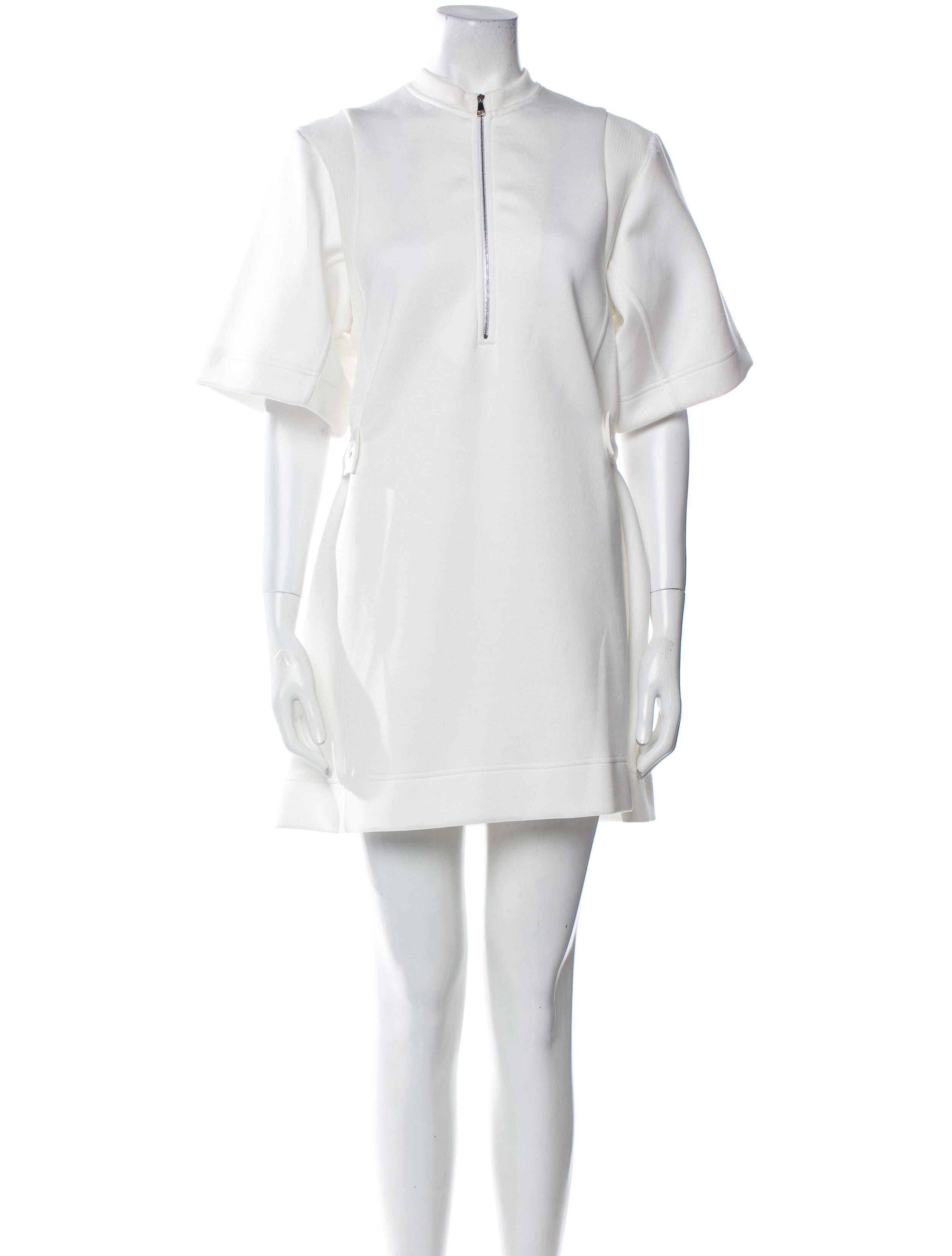 PLAN C Mock Neck Mini Dress