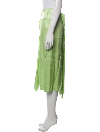 PLAN C Raw-Edge Trim Midi Length Skirt