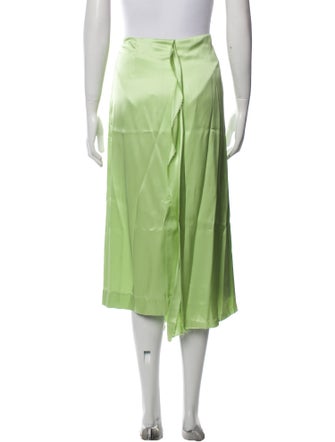 PLAN C Raw-Edge Trim Midi Length Skirt