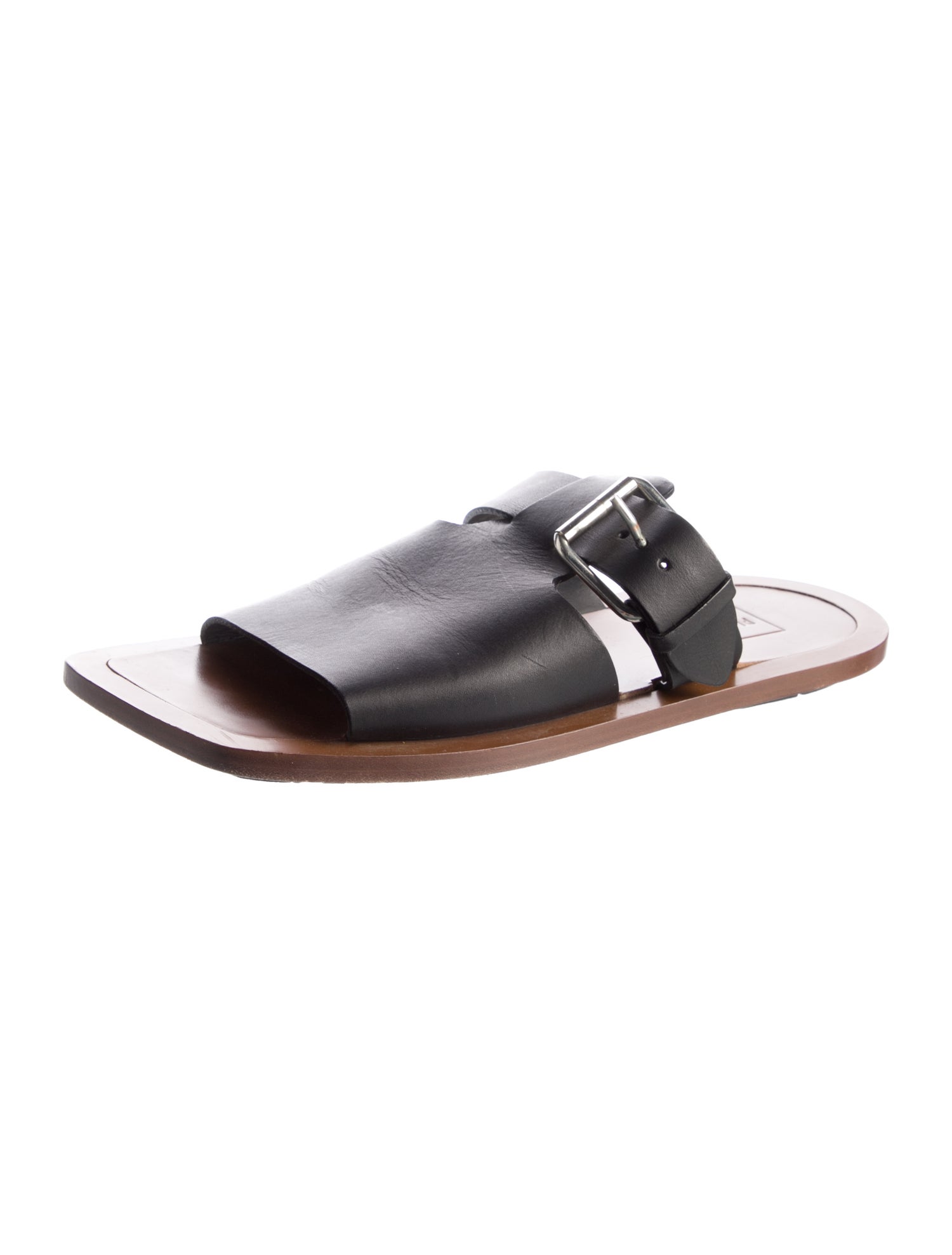 PLAN C Leather Slides