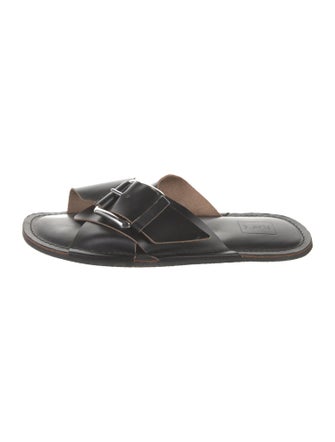 PLAN C Leather Slides