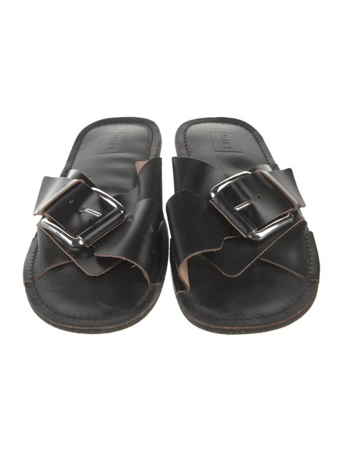 PLAN C Leather Slides