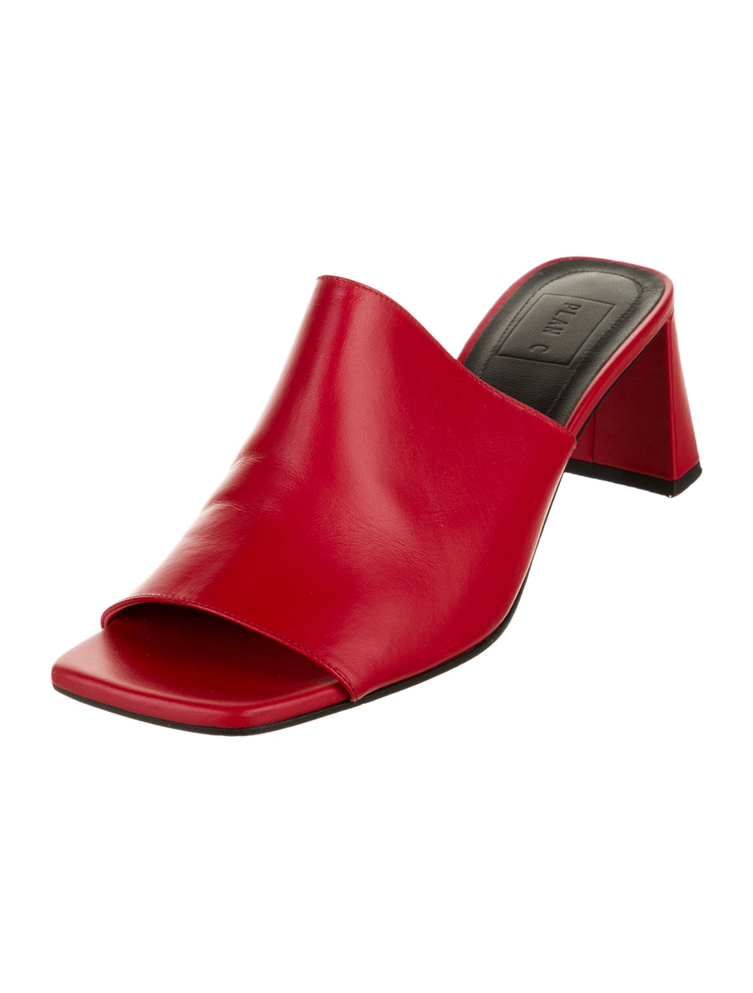 PLAN C Leather Slides