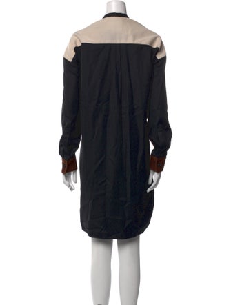 PLAN C Printed Knee-Length Dress