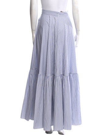 PLAN C Striped Long Skirt