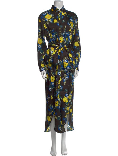 PLAN C Floral Print Long Dress