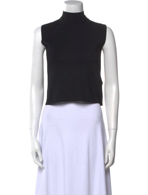 PLAN C Wool Mock Neck Crop Top