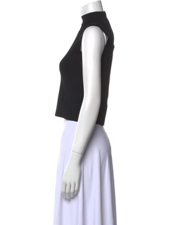 PLAN C Wool Mock Neck Crop Top