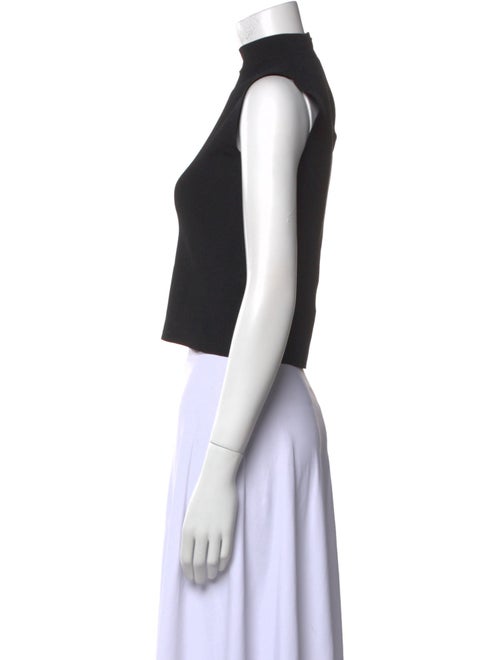 PLAN C Wool Mock Neck Crop Top