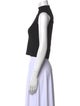 PLAN C Wool Mock Neck Crop Top