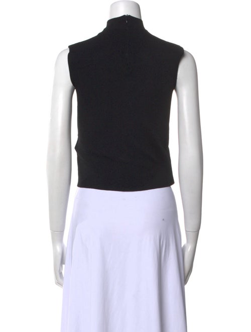 PLAN C Wool Mock Neck Crop Top