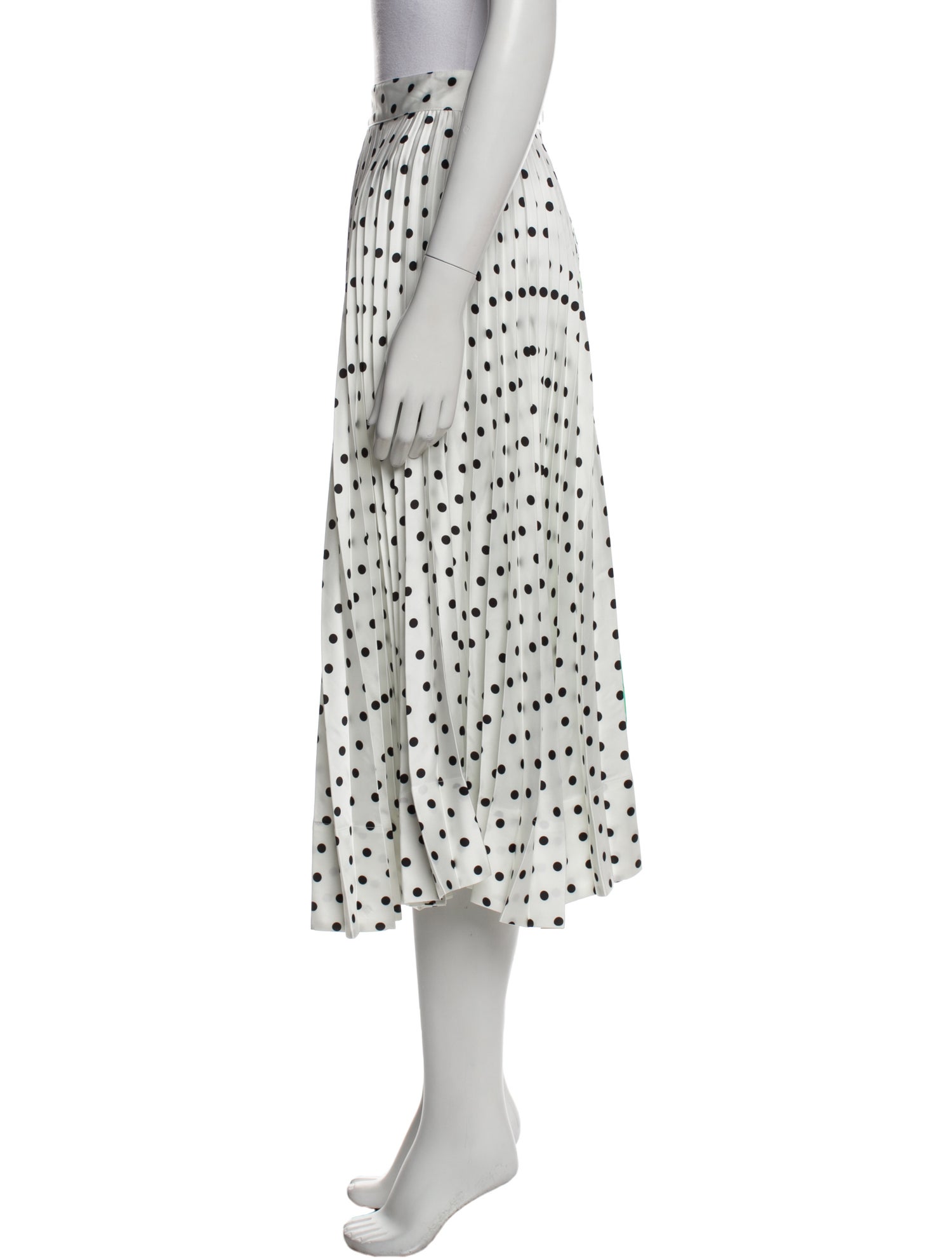 PLAN C Polka Dot Print Midi Length Skirt