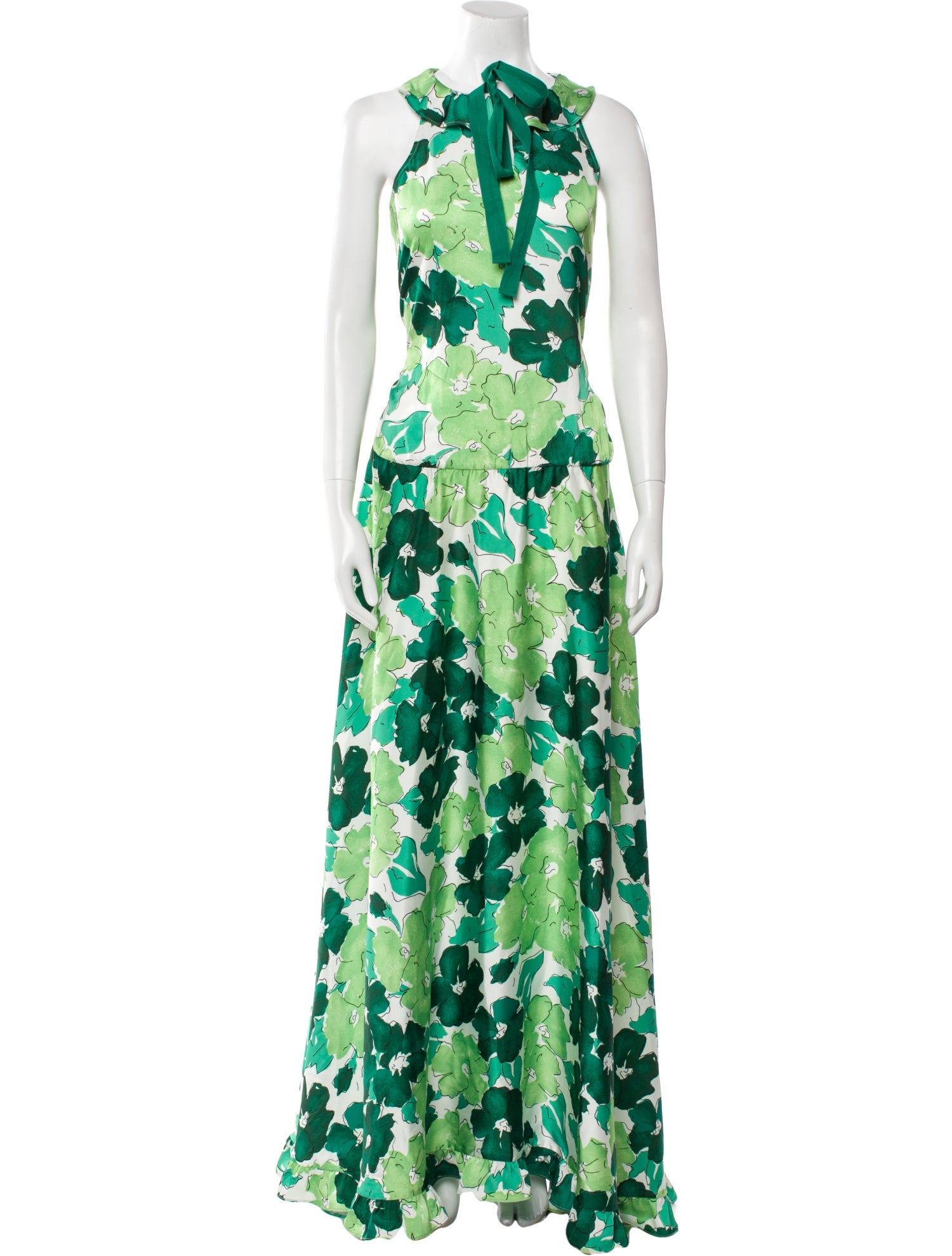 PLAN C Floral Print Long Dress