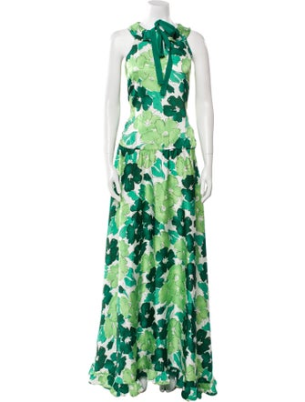 PLAN C Floral Print Long Dress