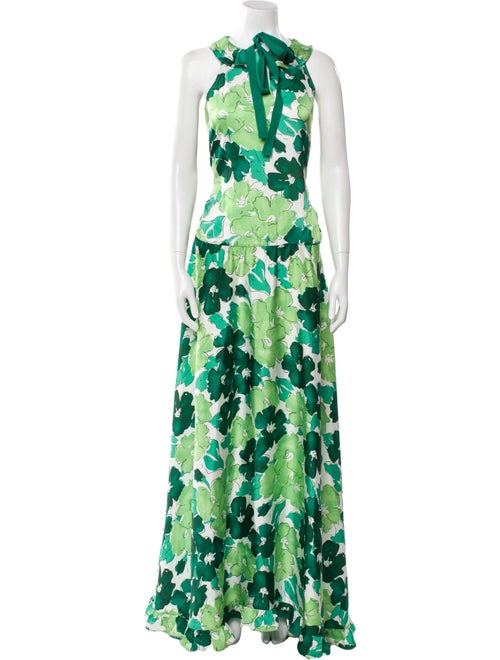 PLAN C Floral Print Long Dress